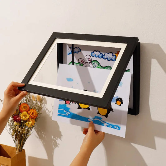 Magnetic Front-Open Kids Art Frames for Easy Display of Posters, Photos, Drawings, and Paintings - Home Decor Solution